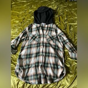 Flannel with hood